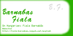 barnabas fiala business card