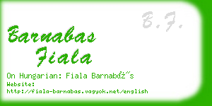 barnabas fiala business card